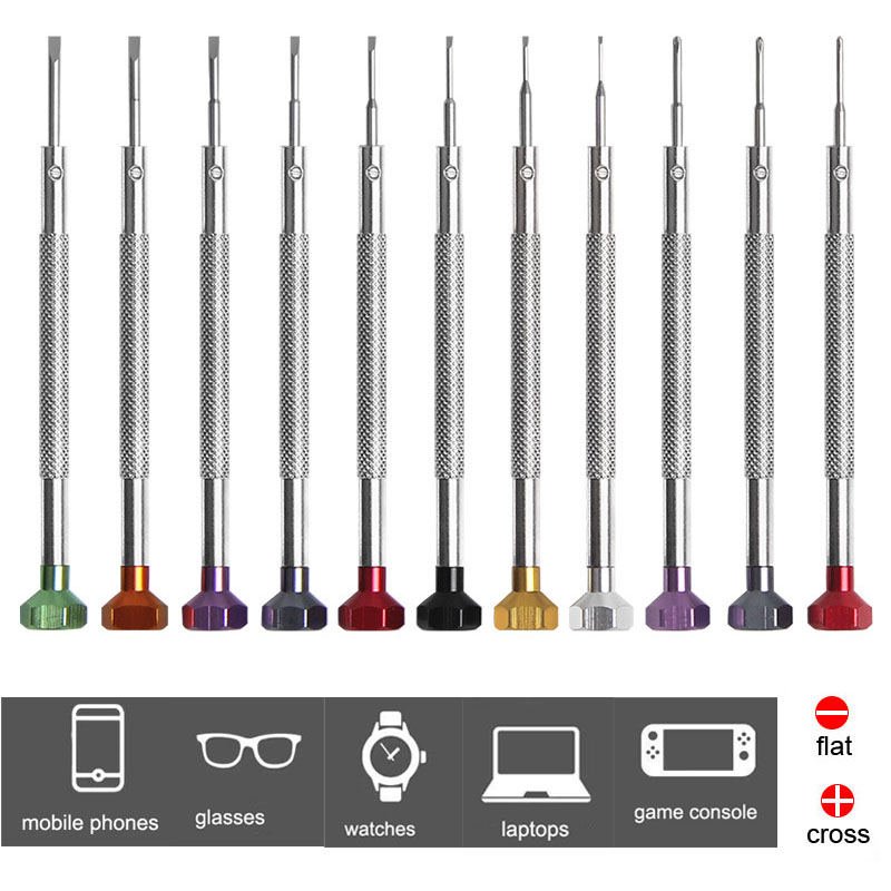 Watchmaker Screwdriver - Alaşımlı Paslanmaz Çelik Tornavida 0.6mm-2.0mm Saat