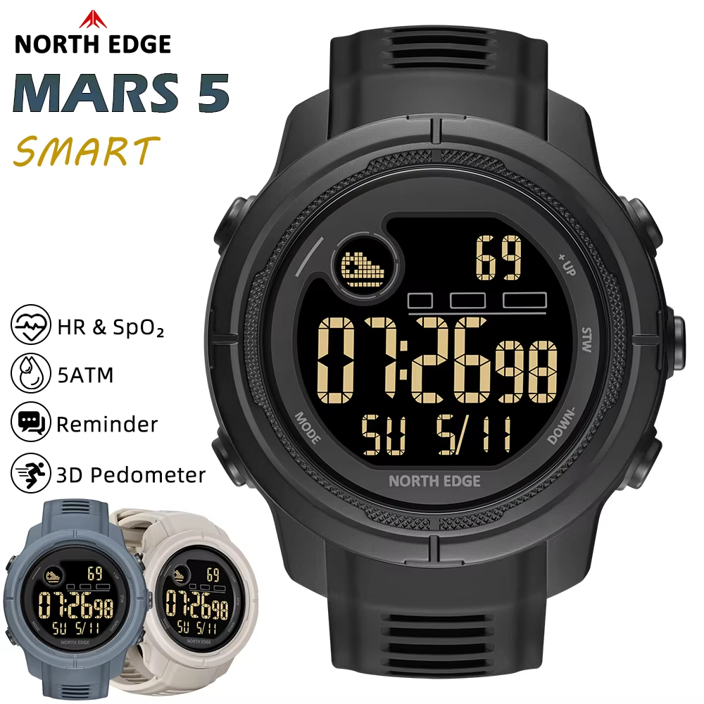 Smartwatch New Watches For Men - NORTH EDGE NEW MARS 5 Erkek