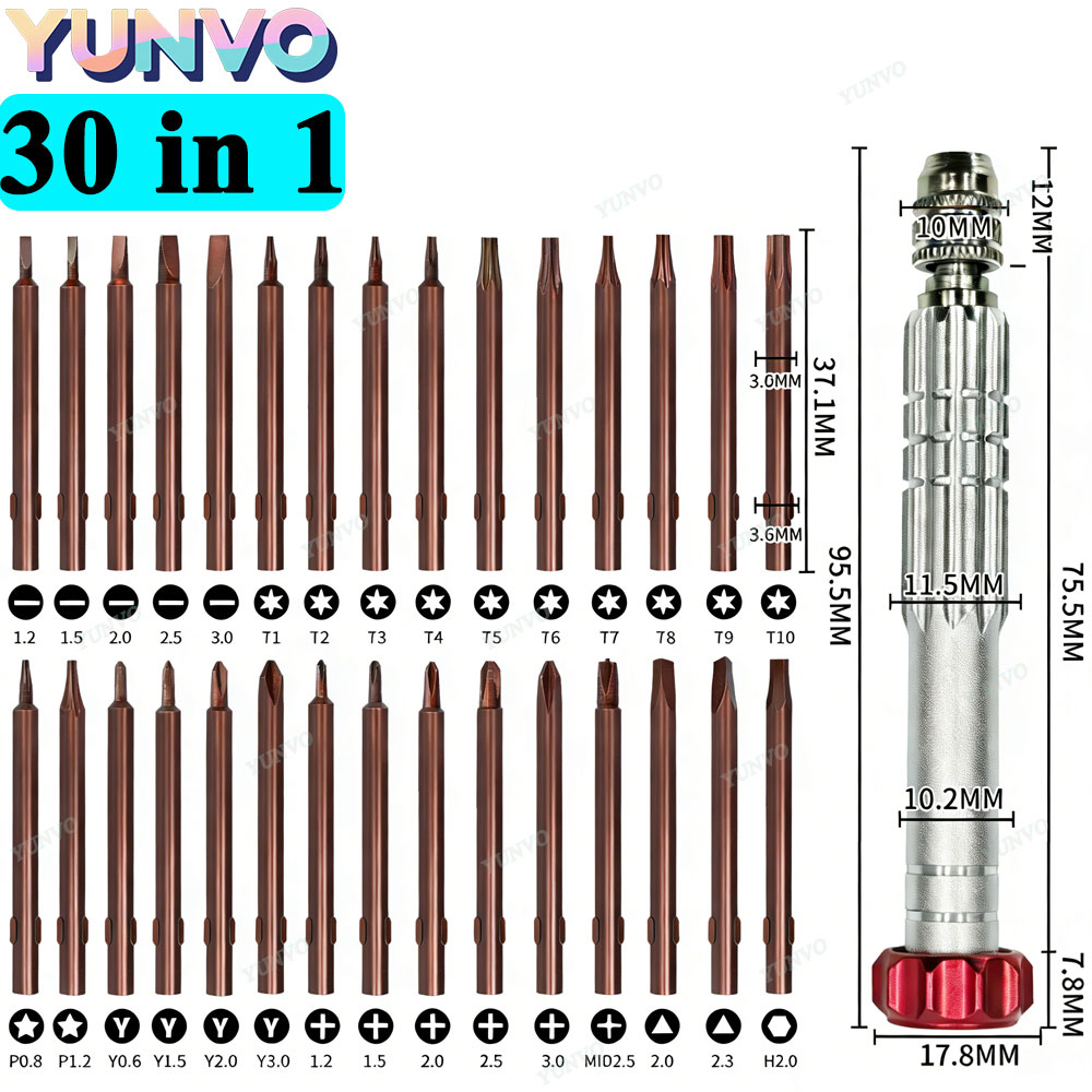 Watchmaker Screwdriver - 30'u 1 Arada Manyetik Hassas Tornavida