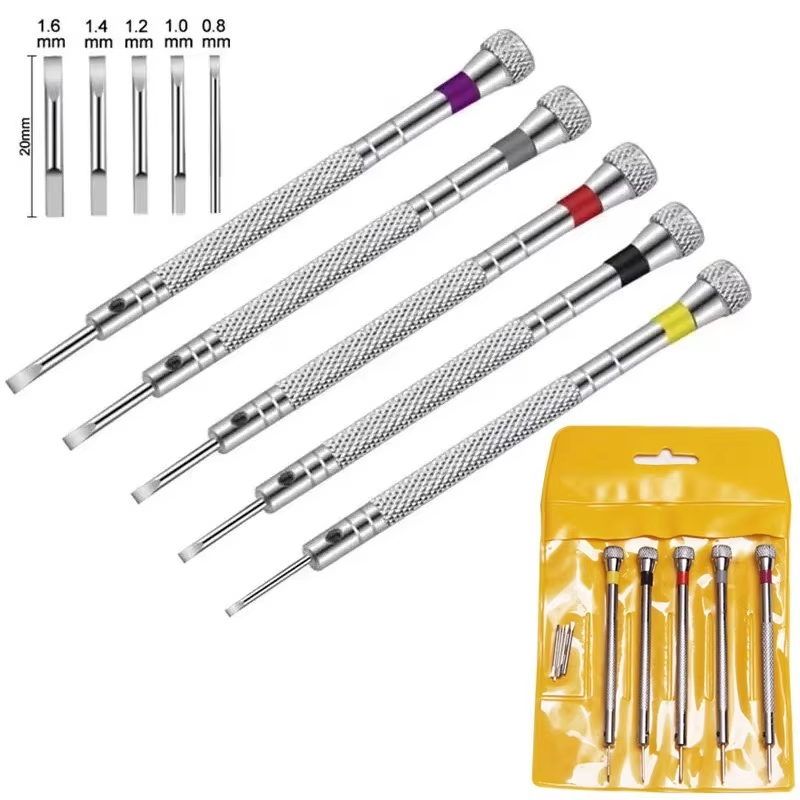 Watchmaker Screwdriver - 0.8-1.6mm Çelik Tornavida Saat Tamiri için