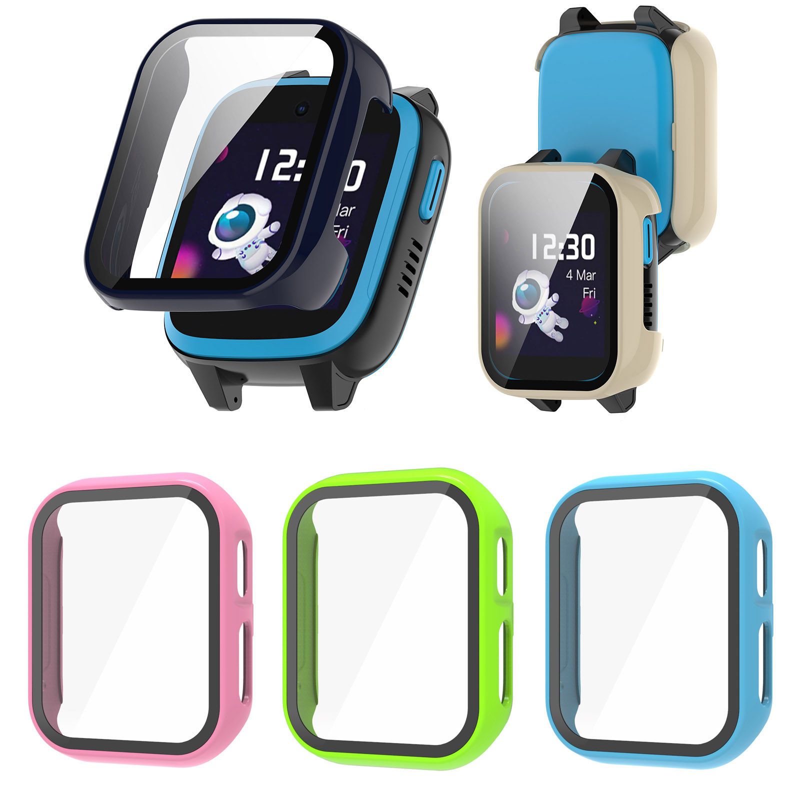 Smartwatch Watches Kids - Sert Kenar Kabuk Cam Ekran Koruyucu