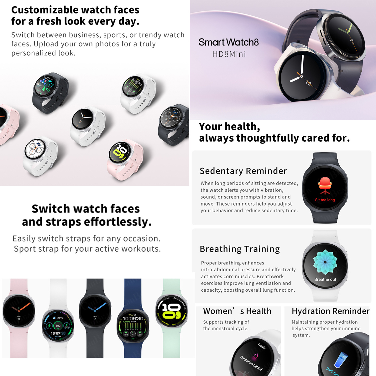 2026 Yeni Saatler 8 Mini GPS İ - Smartwatch Sports Watches For Women incelemesi ve fiyatı