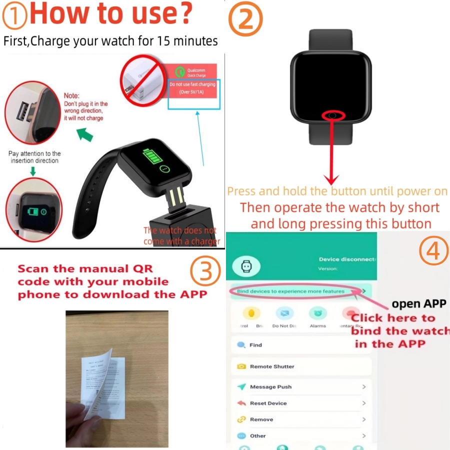 Akıllı saat mesaj hatırlatmak  - Smartwatch Watches Kids incelemesi ve fiyatı