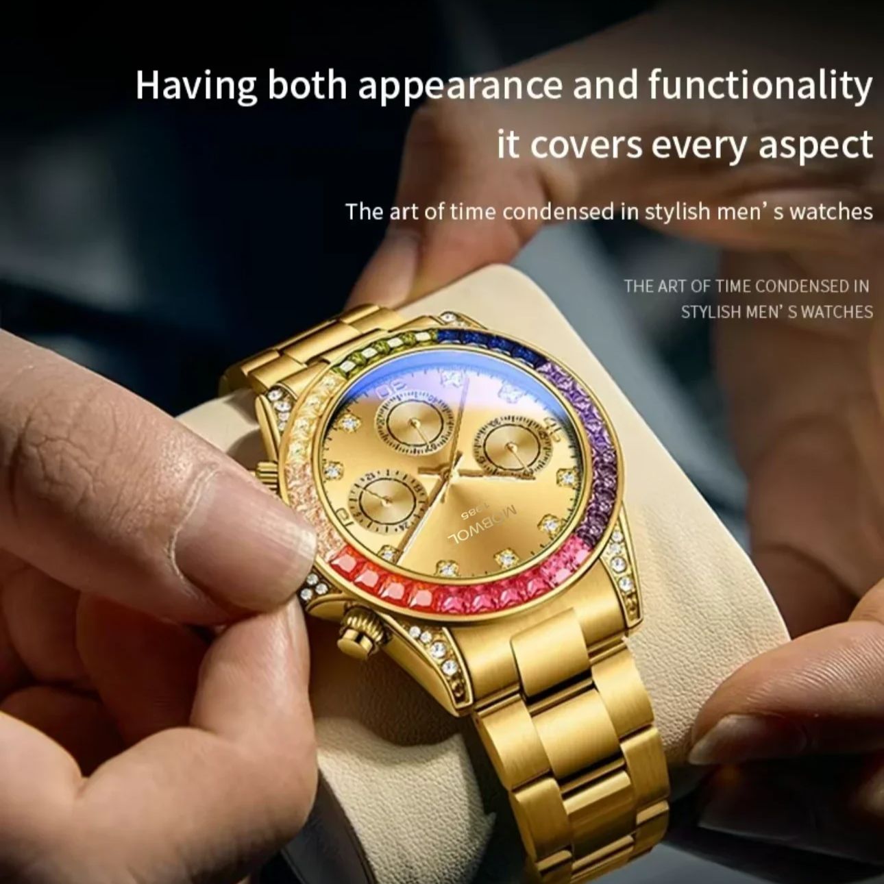 Yeni MOBWOL Erkek Saati Lüks v - Smartwatch New Watches For Men incelemesi ve fiyatı